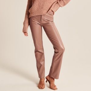 Abercrombie & Fitch Leather 90s Straight Pants